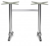 Podstawa stołowa VALENCIA, aluminiowa, 8-ramienna, prostokątna, polerowana, wys. 72 cm, XIRBI 78187